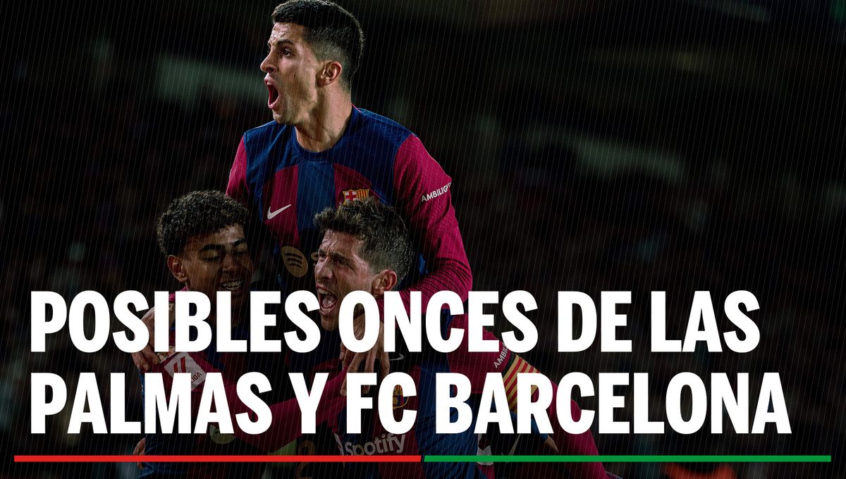 Las Palmas - Barcelona: Alineación posible de Las Palmas y Barcelona en el partido de hoy de LaLiga EA Sports