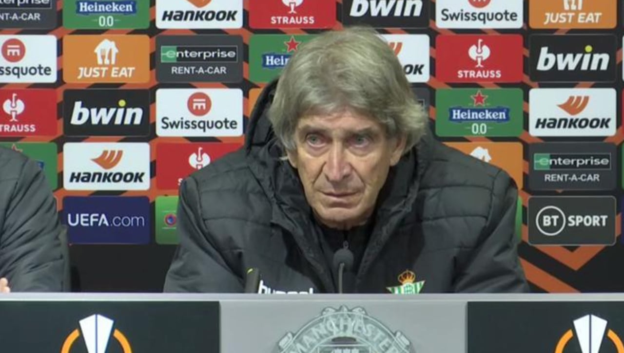 Pellegrini apuesta por el Betis en Old Trafford: "¿Favoritos? No nos sentimos inferiores a nadie"