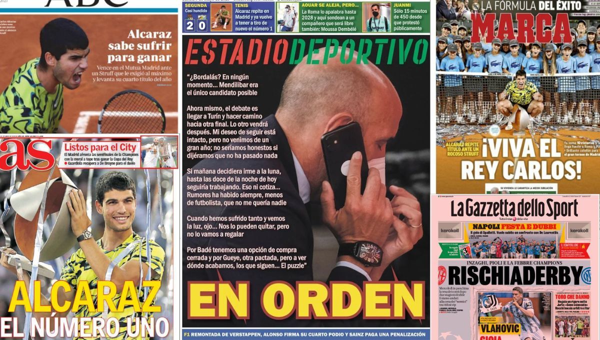 El futuro de Monchi, el nuevo objetivo del Betis, Alcaraz, Alonso, Raphinha... así llegan las portadas