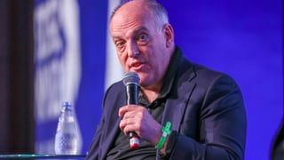 Tebas bromea con la Superliga de Florentino: "la Superliga iba a ser este septiembre y fíjate ahora..."