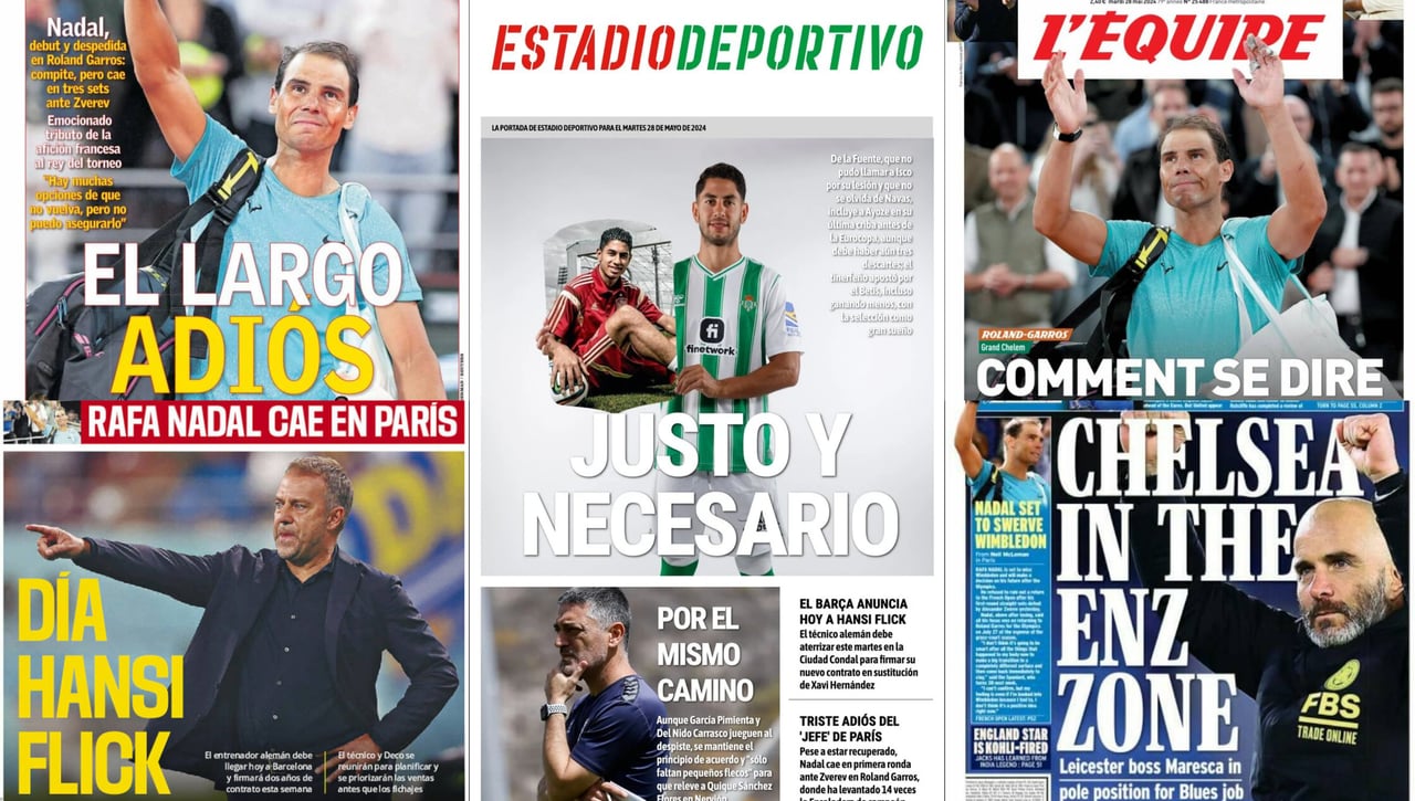 Nadal y cómo decir adiós, premio para Ayoze y Navas, Maresca es el favorito... Así vienen las portadas