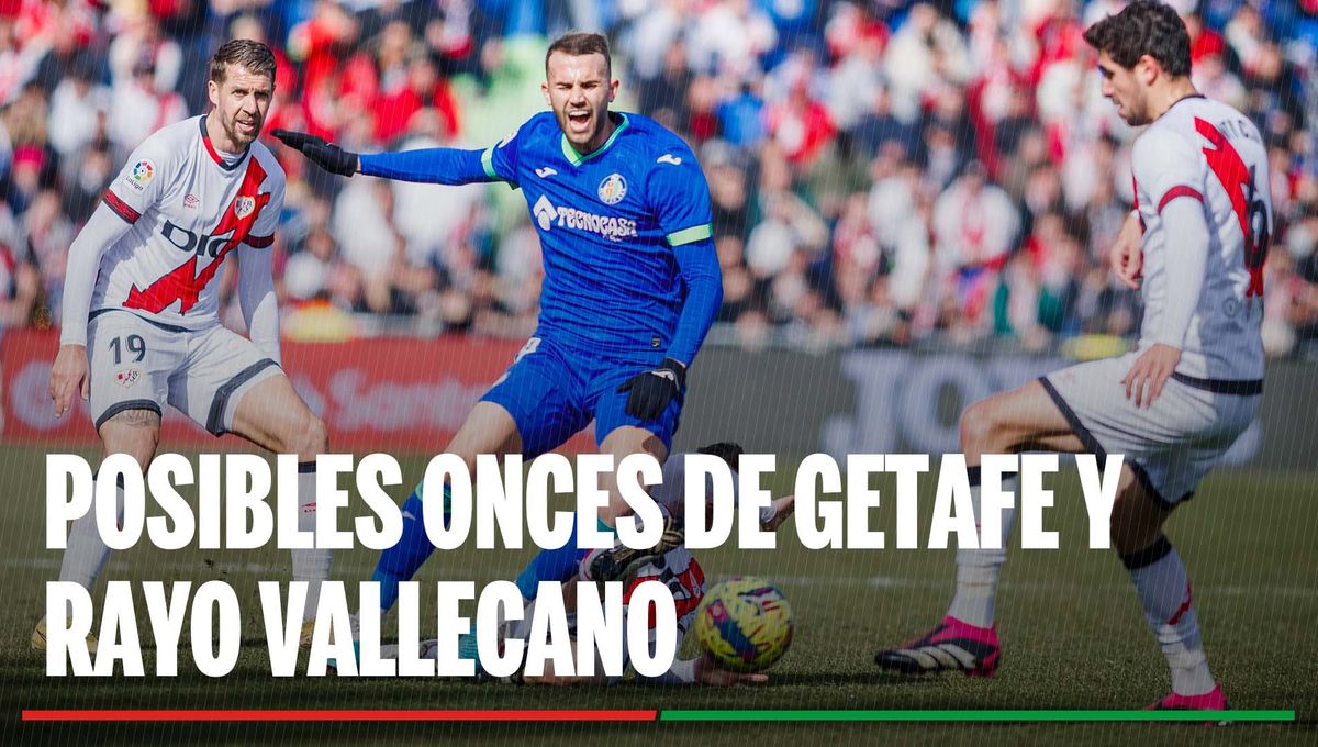 Alineaciones Getafe - Rayo Vallecano: Alineación posible de Getafe y Rayo en el partido de hoy de LaLiga EA Sports