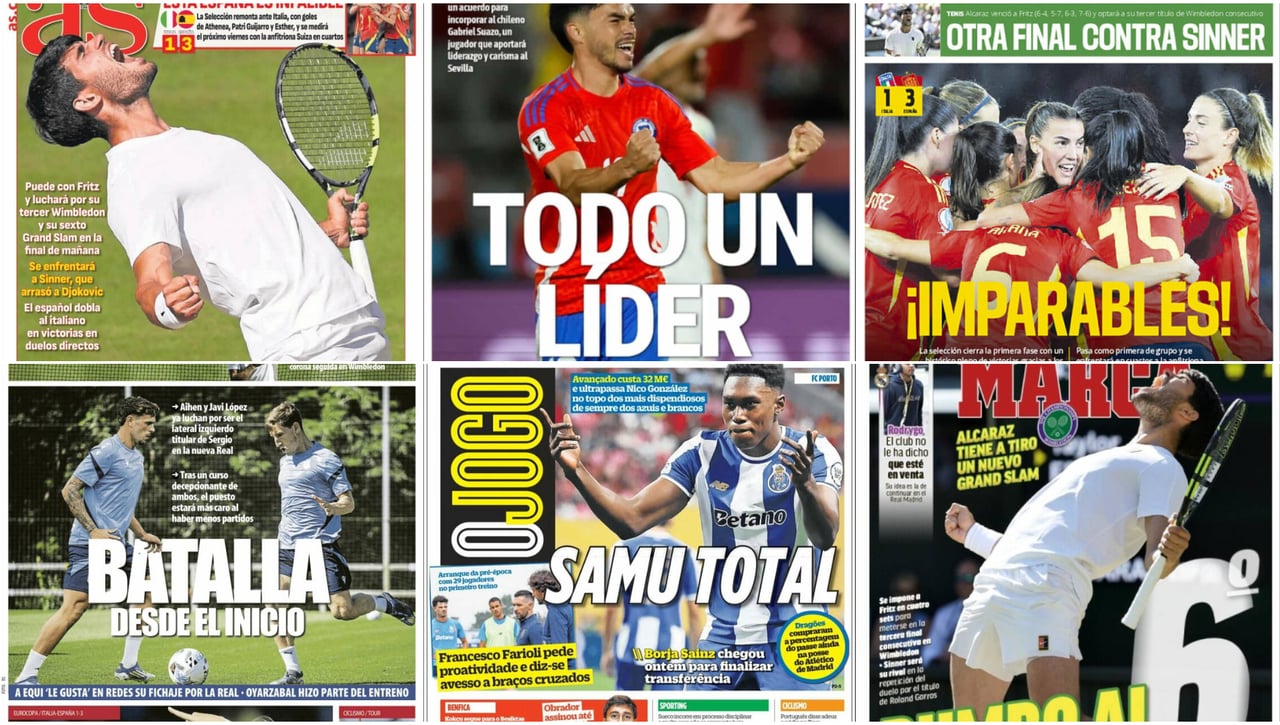 Alcaraz, la selección española, el fichaje del Sevilla... Así vienen las portadas