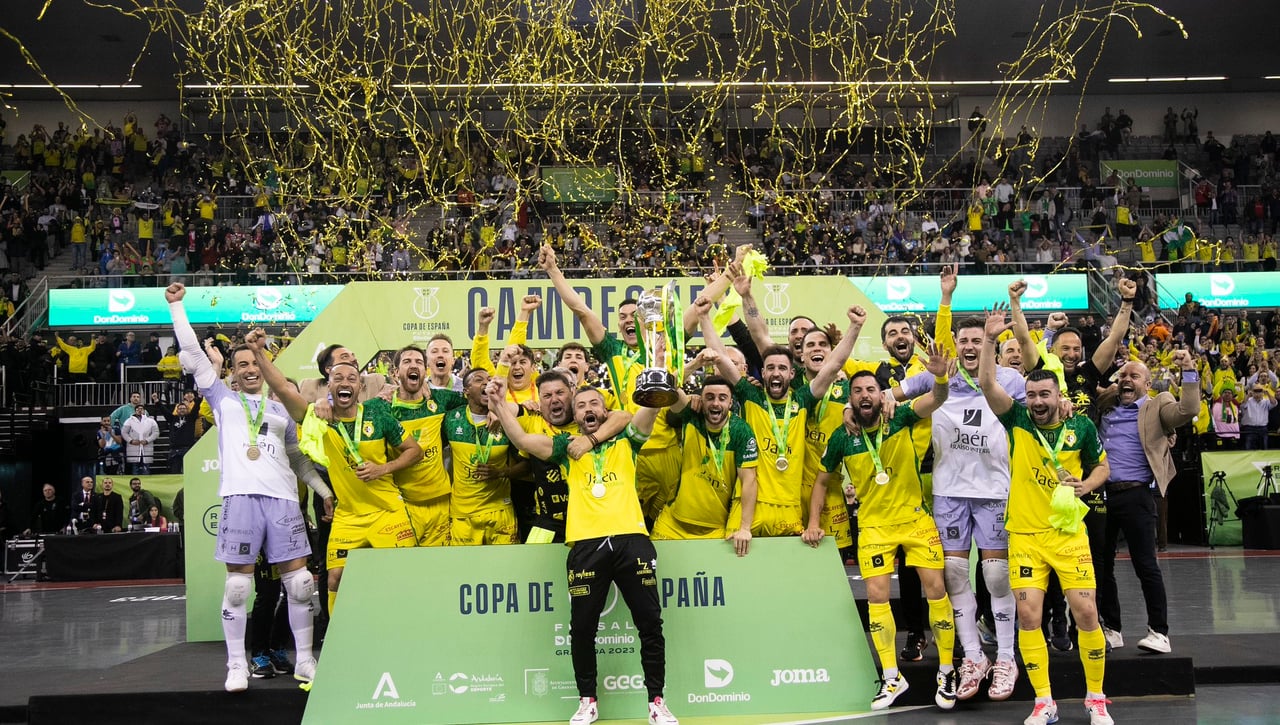 El Jaén conquista en Granada su tercera Copa de España de fútbol sala