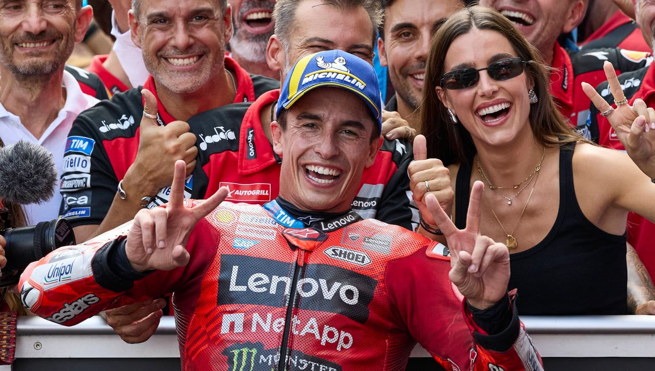 Marc Márquez celebra su derrota en Barcelona