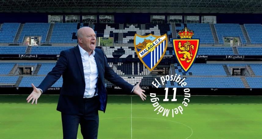 El posible once del Málaga ante el Real Zaragoza