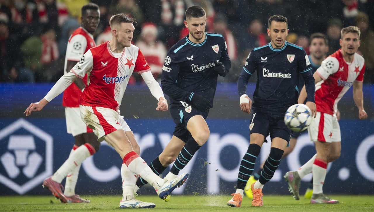 Slavia Praga 0-0 Athletic Club: Sin acierto, sin convencimiento y sin victoria