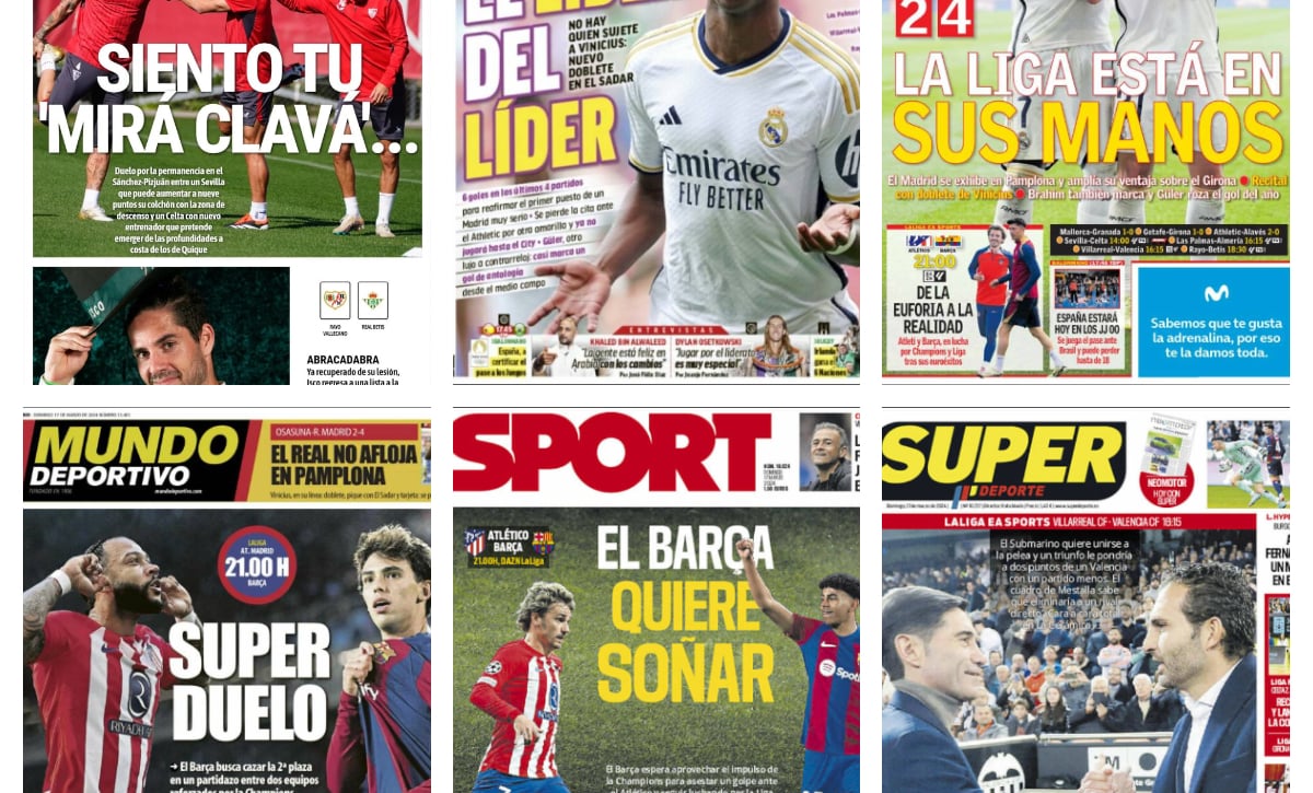 Vinicius, la vuelta de Joao Félix al Metropolitano... Así vienen las portadas 