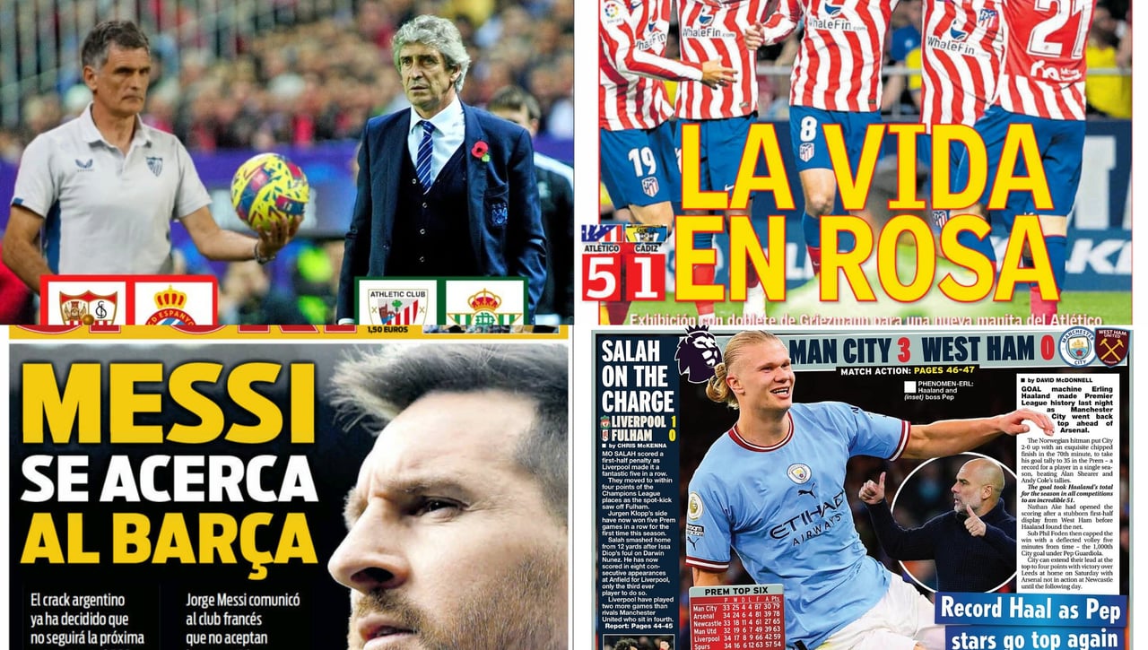Día 'caliente' en el Sánchez-Pizjuán y San Mamés, Messi se acerca al Barça, Haaland asusta al Madrid...