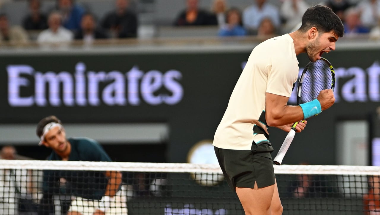 La retirada de Musetti le ahorra un problema a Carlos Alcaraz en Roland Garros