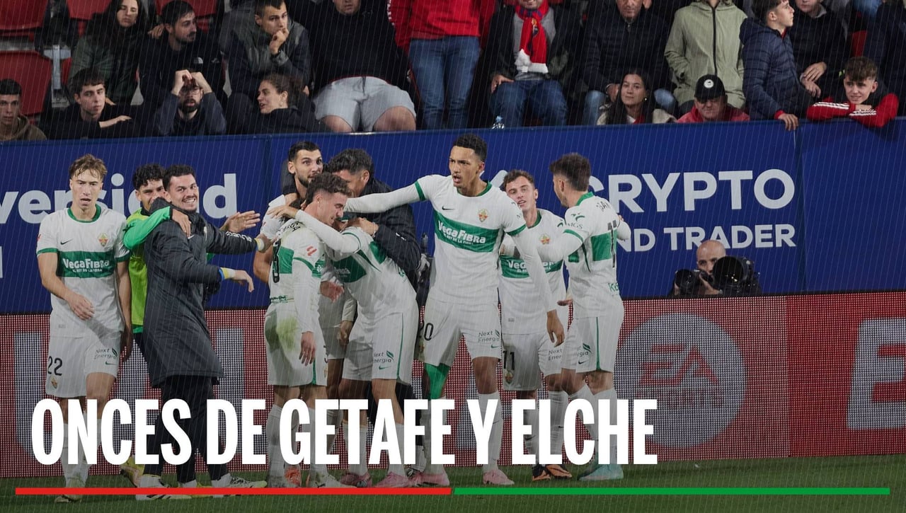 Alineaciones Getafe - Elche: Alineación probable de Getafe y Elche en la jornada 14 de LaLiga