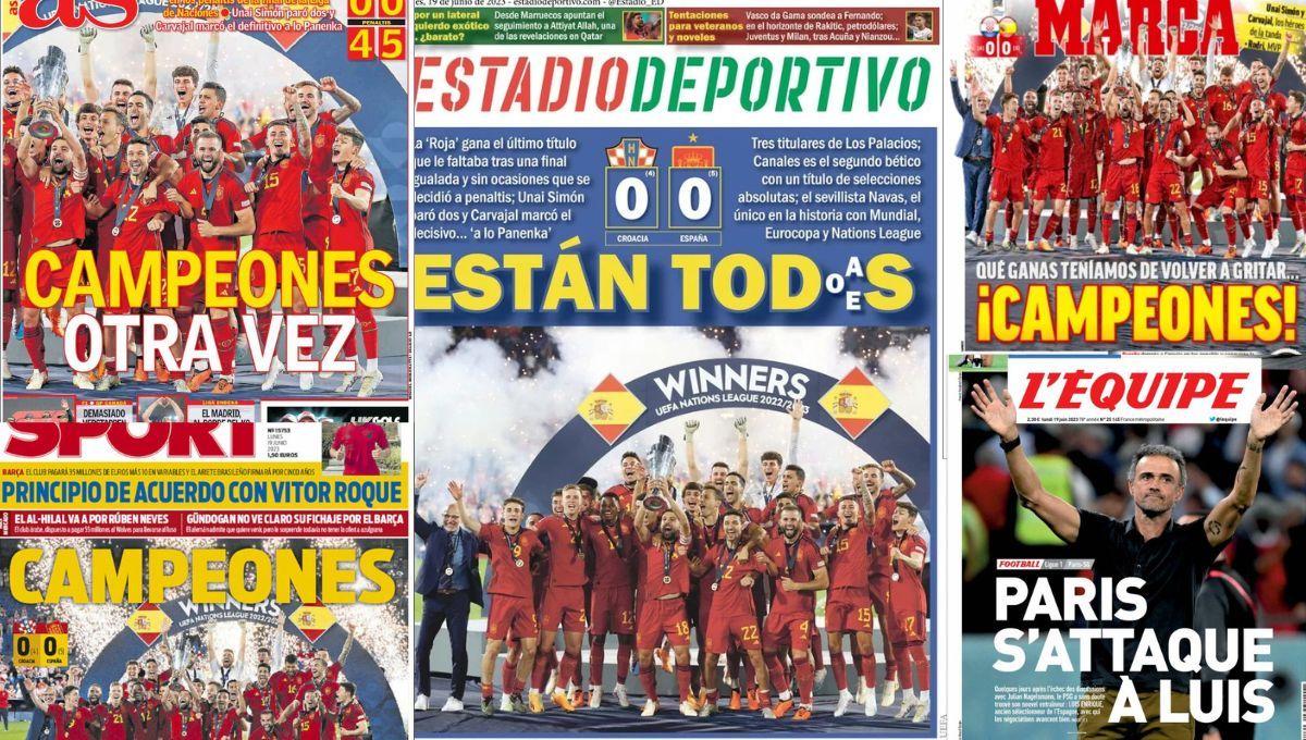 El histórico triunfo de España, el mercado del Betis y el Sevilla, Luis Enrique, así llegan las portadas