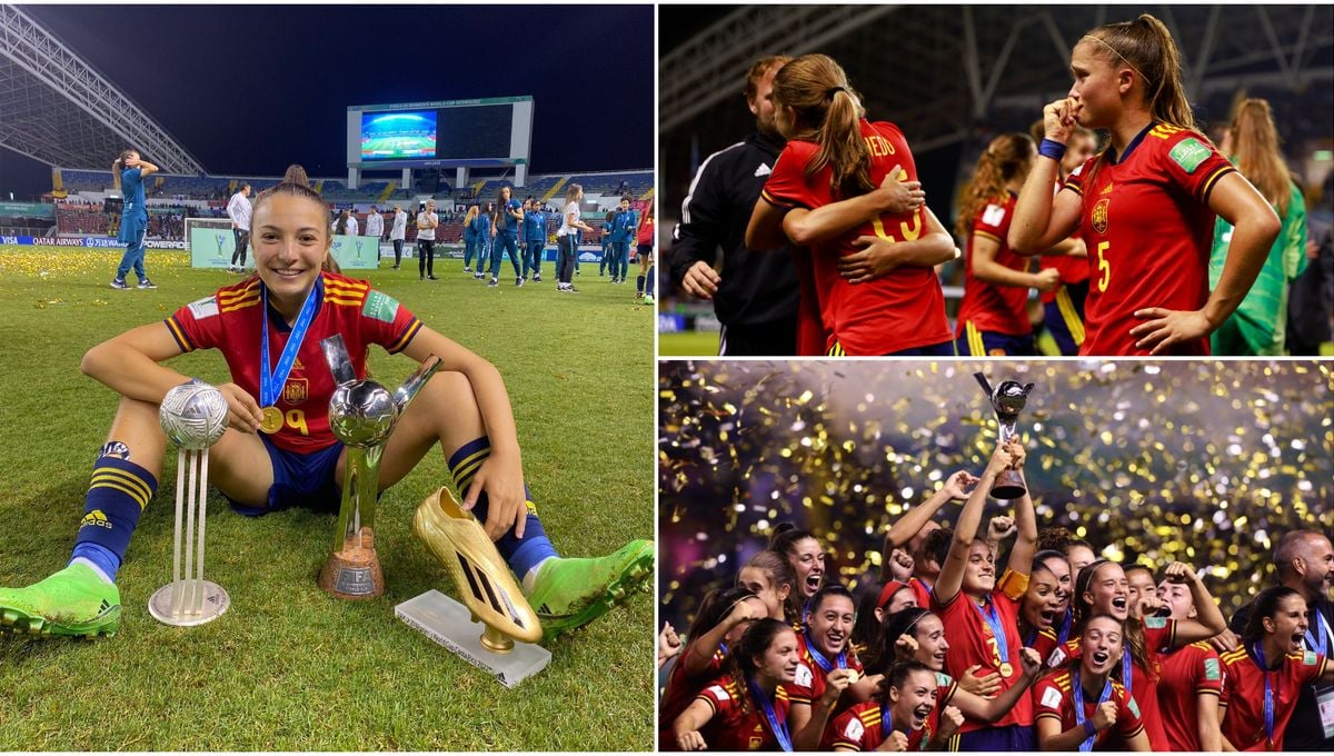 La goleadora sevillista Inma Gabarro y las béticas Andrea Medina y Carmen se proclaman campeonas del mundo   