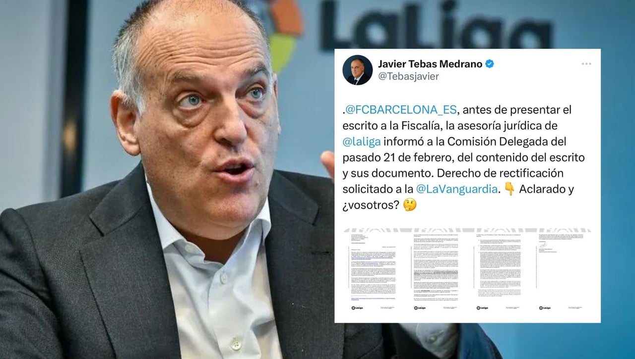 Caso Negreira: Tebas responde al FC Barcelona con este burofax