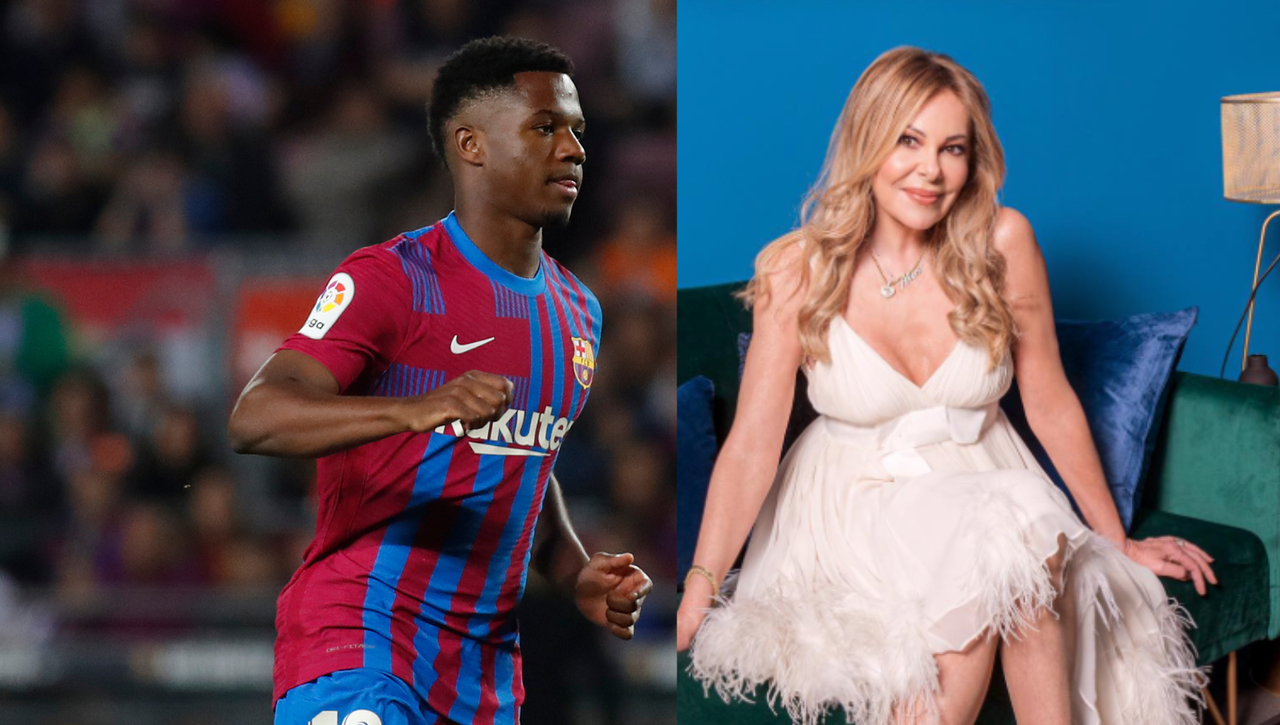 Ansu Fati y Ana Obregón