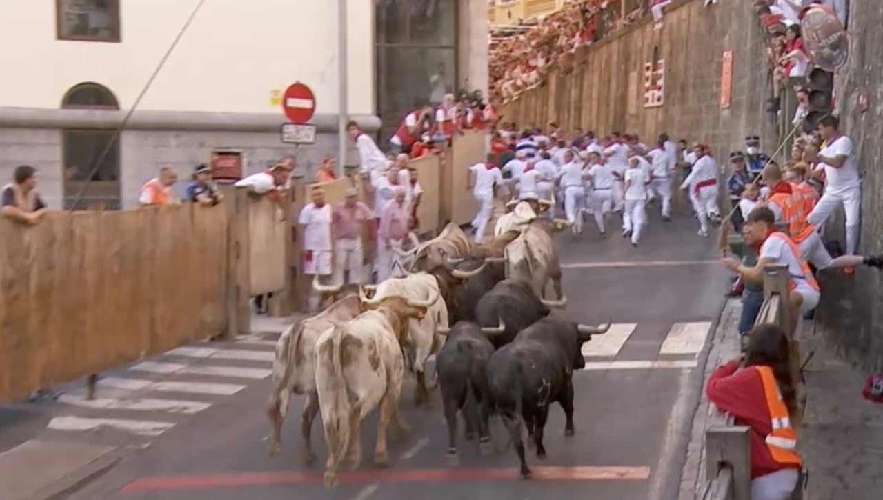 San Fermín 2023: Sexto encierro de sanfermines con un carrera limpia y dos heridos