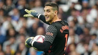 La curiosa celebración de Sergio Herrera 