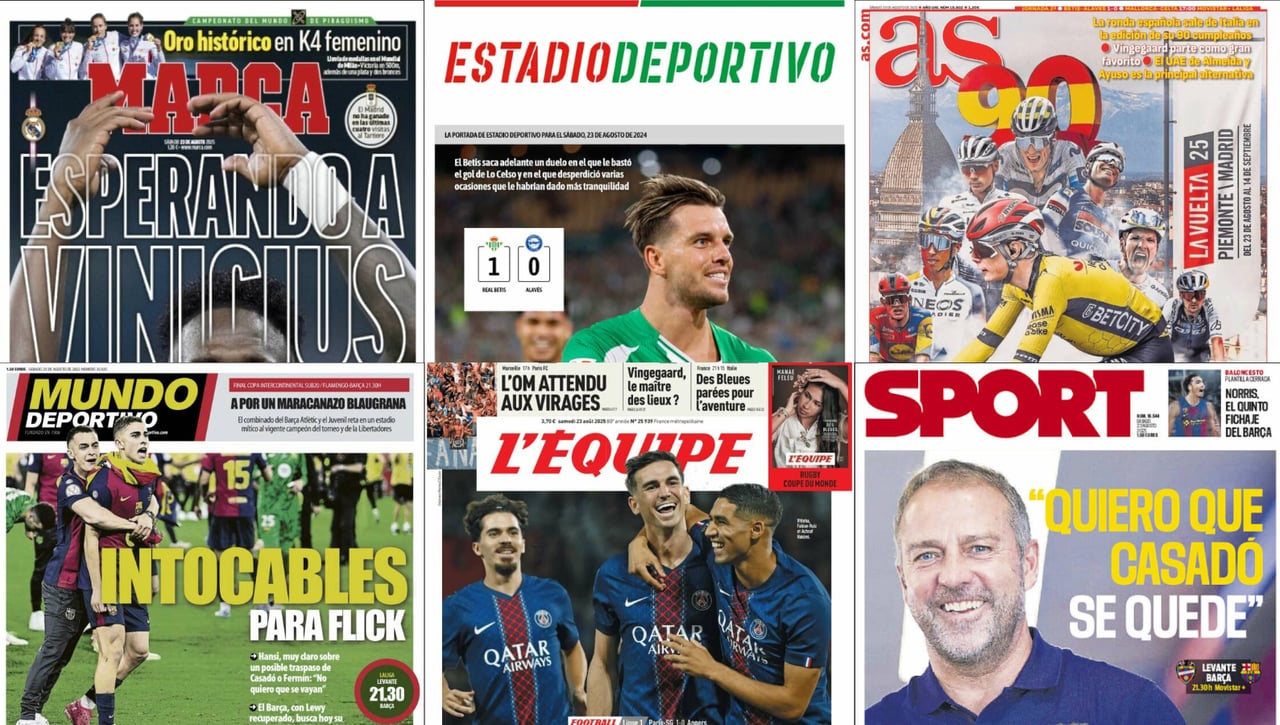 Vinicius, la Vuelta a España, el Barcelona y el triunfo del Betis... así vienen las portadas