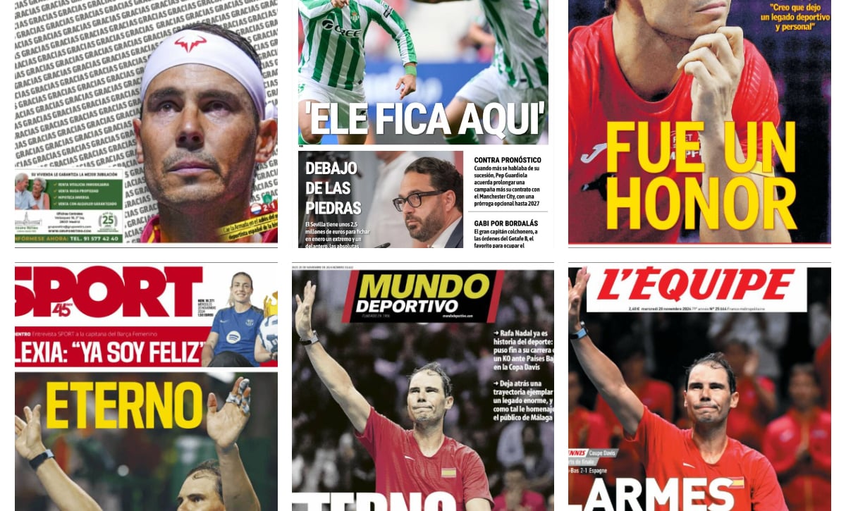 La retirada de Rafa Nadal, Marc Márquez y Ducati, Vitor Roque, Victor Orta... Así vienen las portadas