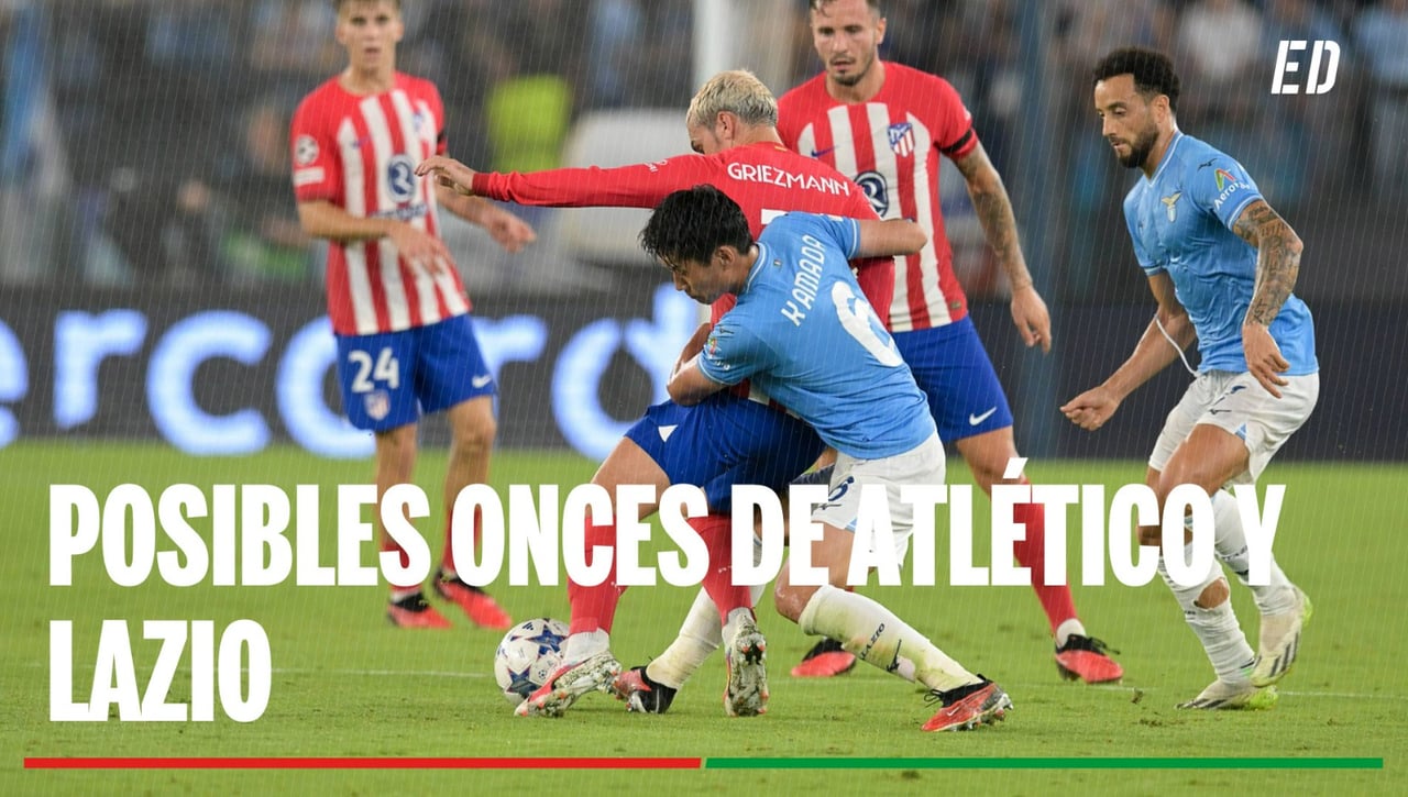 Alineaciones Atlético de Madrid - Lazio hoy: Alineación posible de Atlético de Madrid y Lazio en el partido de Champion League