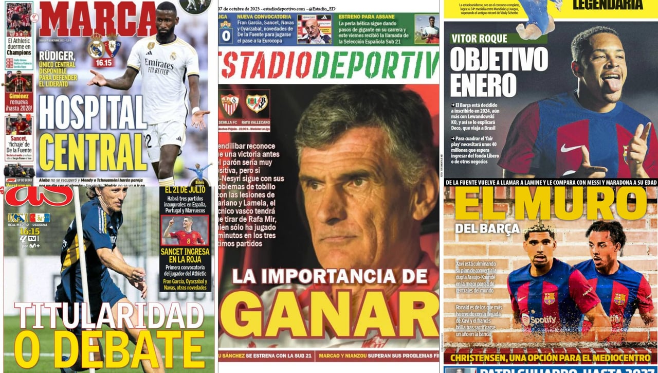 La "importancia de ganar" para Mendilibar, el "hospital central" del Madrid y Vitor Roque en Barcelona...