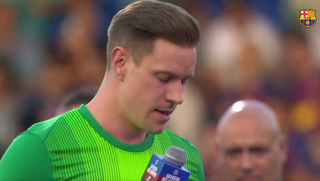 Ter Stegen en su discurso: "Es el momento de mirar hacia adelante"