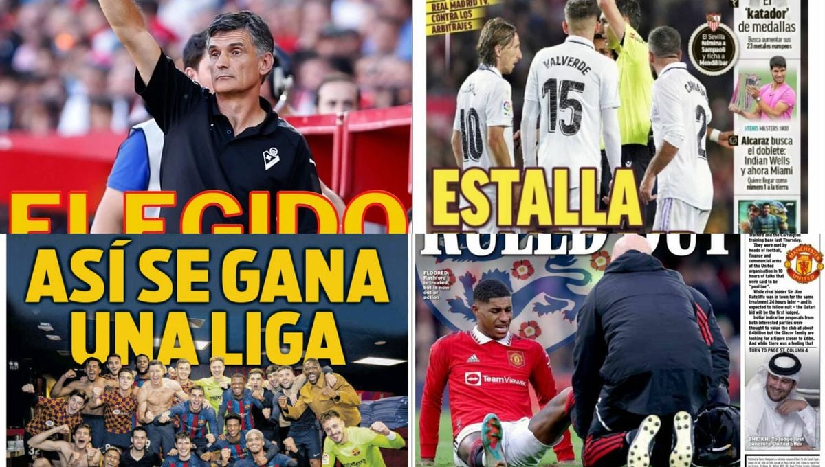 El 'elegido' Mendilibar, el Madrid estalla y el Barça de fiestón... Así vienen las portadas de hoy