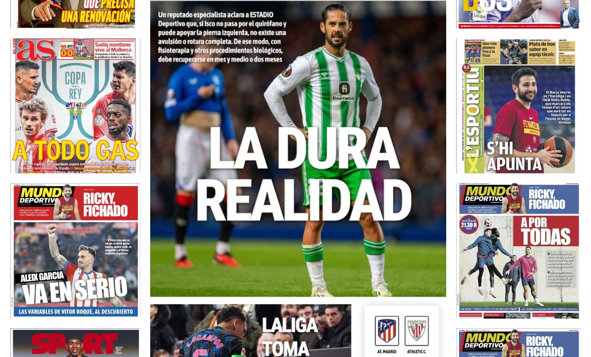 La Copa, Isco, Yamal, Aleix, Carlos Herrera… portadas del miércoles 7 de febrero