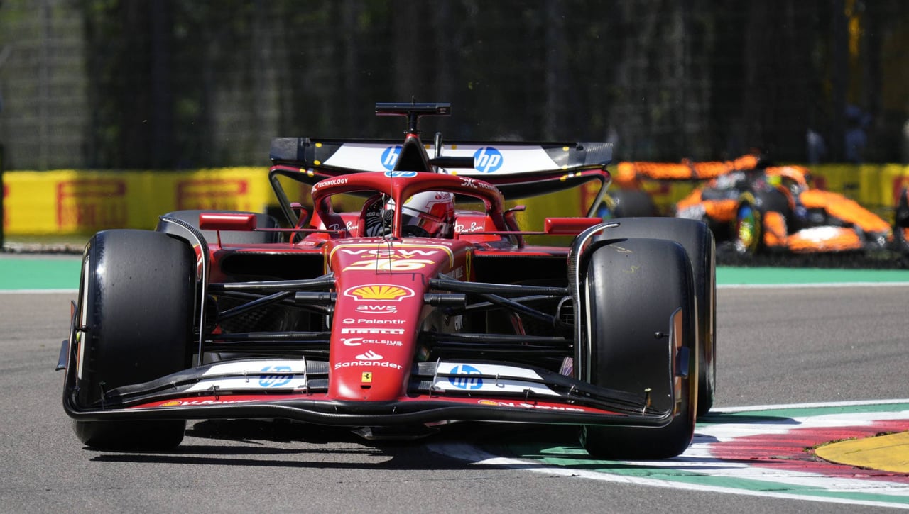 F1 GP Imola Libres 1 2024: Una sorpresa, un susto y el mejor tiempo para Leclerc