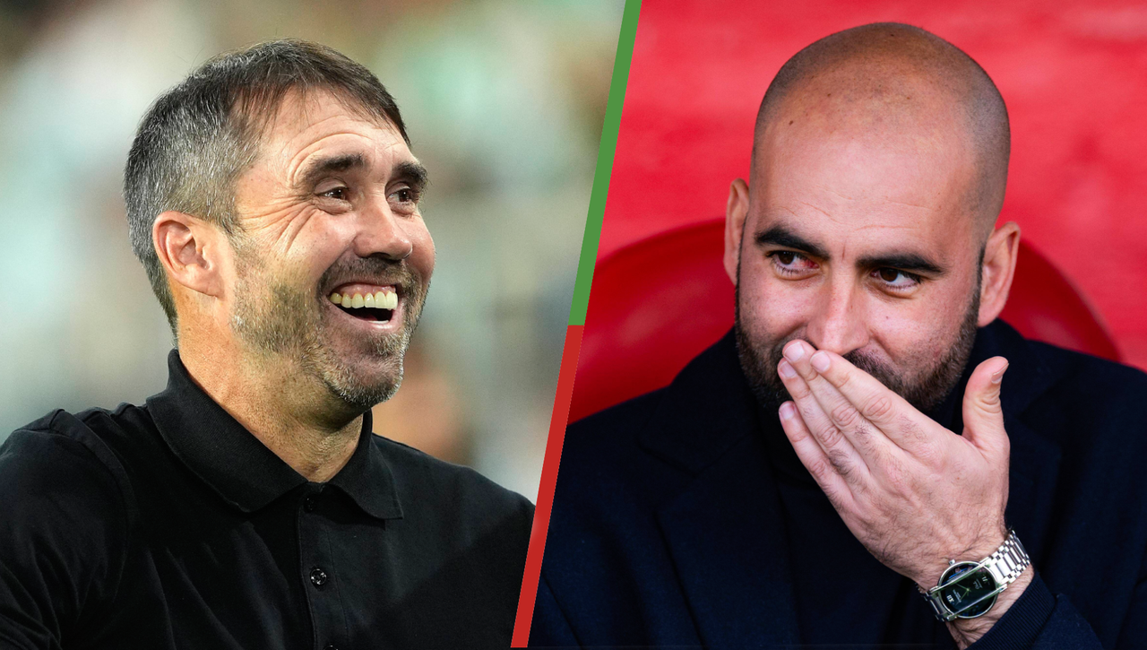 Giráldez devuelve los elogios a Coudet: "No tengo palabras de agradecimiento para él, se portó muy bien, de 10"