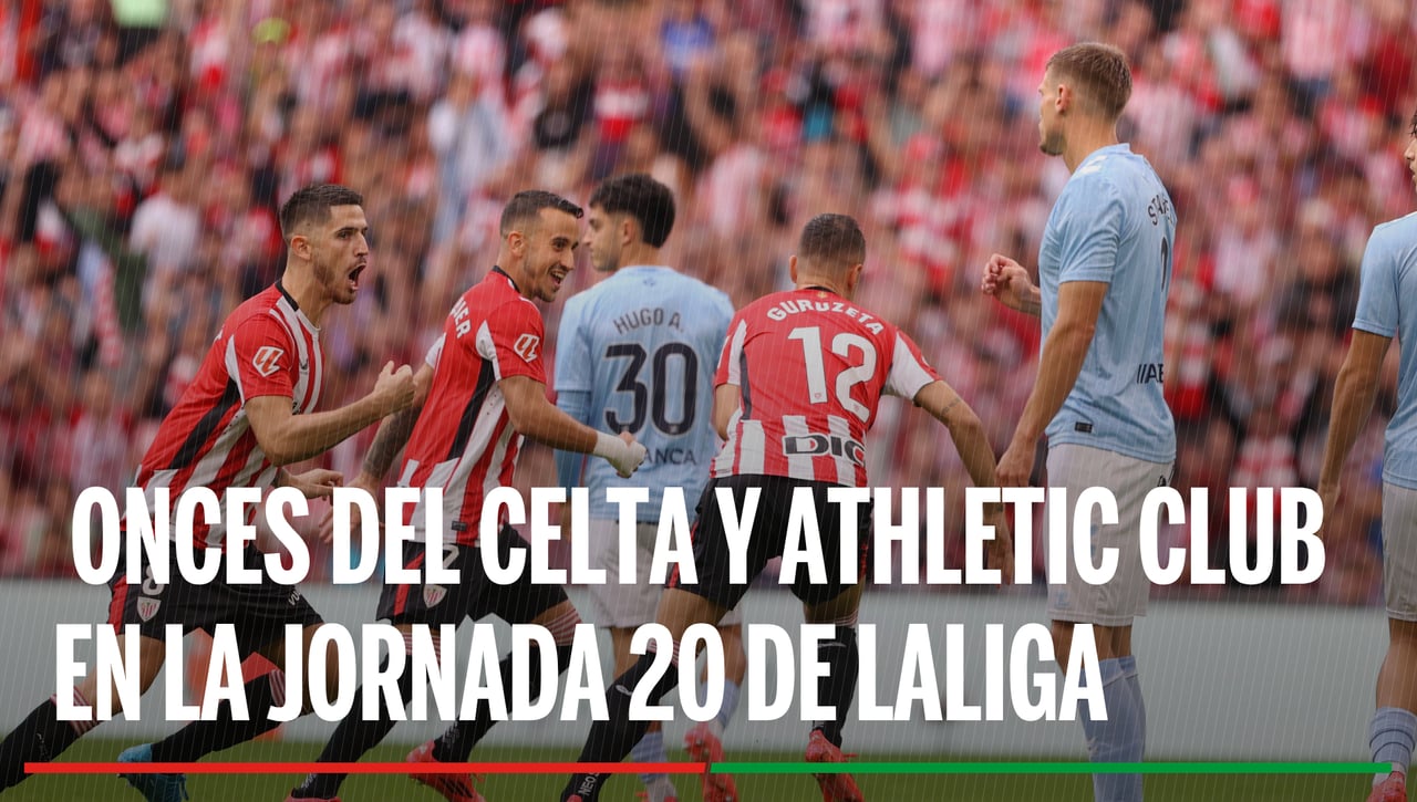 Alineaciones Celta - Athletic Club: Alineación confirmada del Celta de Vigo y Athletic Club en la jornada 20ª de LaLiga EA Sports