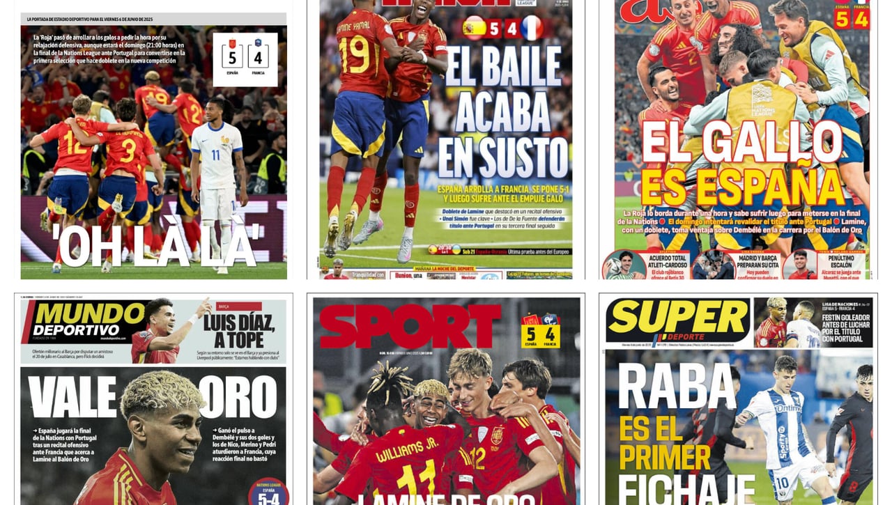 El baile y sufrimiento de España, el esfuerzo de Luis Díaz y el fichaje de Álvaro Vallés: así vienen las portadas