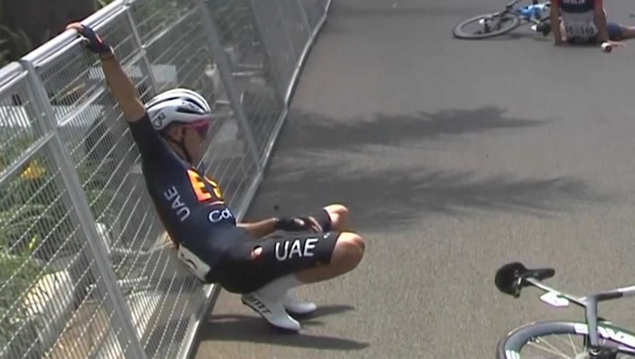 Caída y abandono español en el Mundial de ciclismo