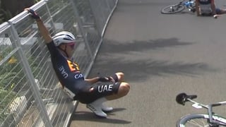 Caída y abandono español en el Mundial de ciclismo