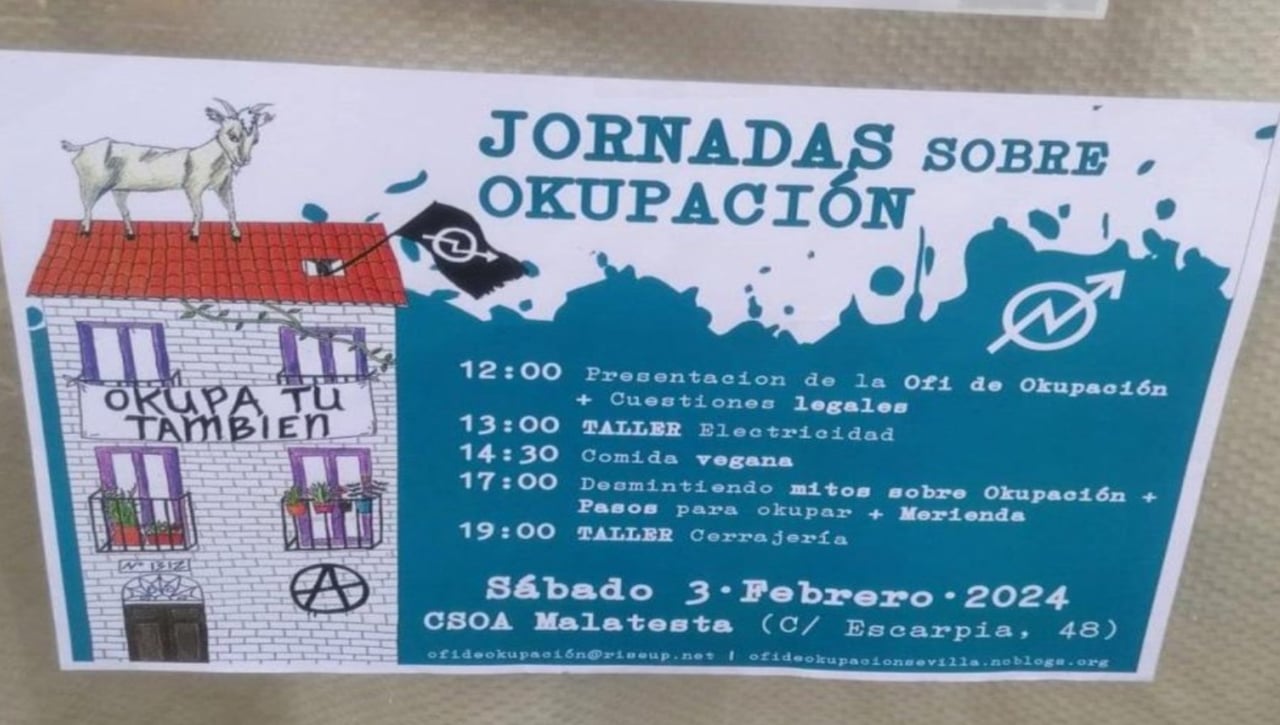 Crean una academia en Sevilla para aprender a ser okupa y entrar en viviendas