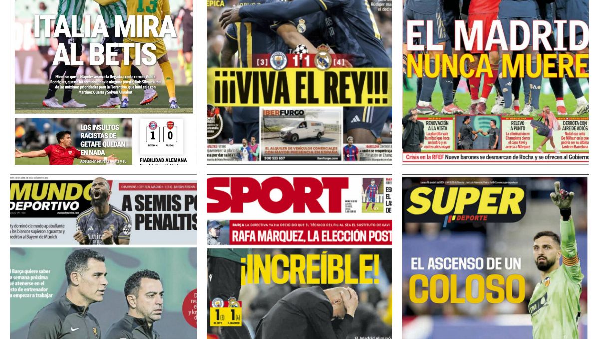 El triunfo del Madrid, el banquillo del Barça… así vienen las portadas
