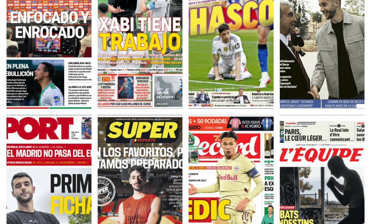 Chasco del Madrid, enfocado y enrocado en el Sevilla, el traspaso de Joan García... Así vienen las portadas