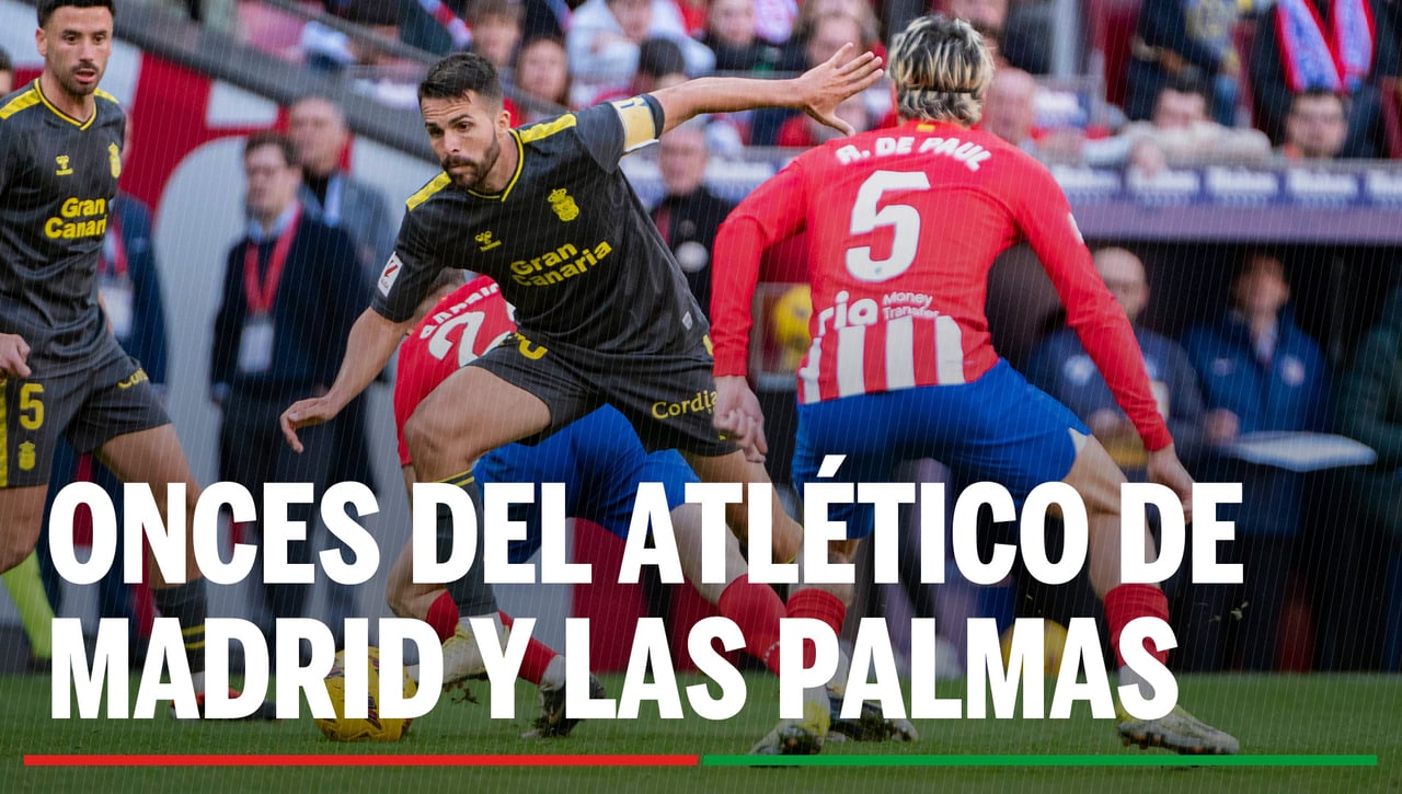 Alineaciones Atlético de Madrid - Las Palmas: alineación probable de Atlético de Madrid y Las Palmas en la jornada 12 de LaLiga EA Sports