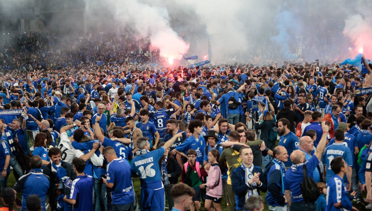 LaLiga actúa sobre la invasión de campo del Oviedo