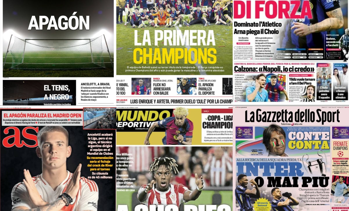 Vuelve la Champions, Ancelotti, el Barça gana la Youth League... así vienen las portadas del 29 de abril de 2025