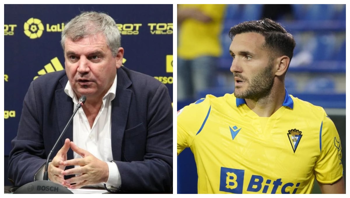 Gritos de "Vizcaíno dimisión" y "Lucas vete ya" de la afición del Cádiz CF