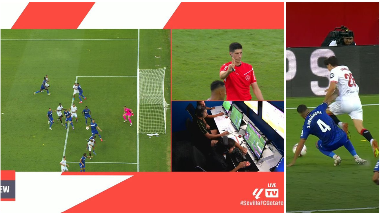 Una duda razonable en las dos acciones polémicas del Sevilla - Getafe