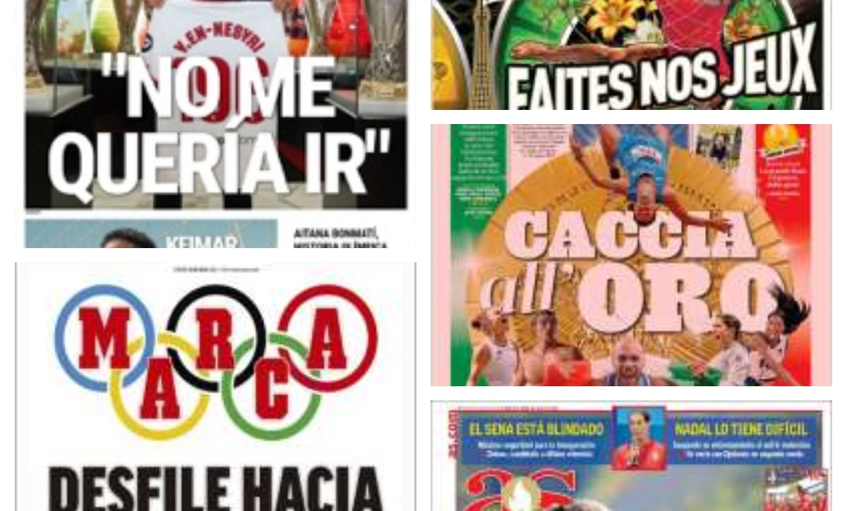 Punto de partida a París 2024, el arrepentimiento de En-Nesyri, los problemas de Rafa Nadal, Aitana y 10 más...las portadas del viernes 26 de julio de 2024