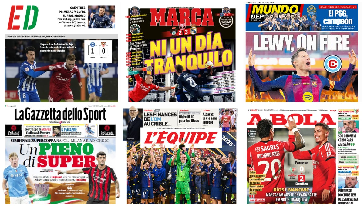 Las sorpresas en la Copa del Rey, el PSG campeón intercontinental y la separación de Alcaraz y Ferrero... así vienen las portadas