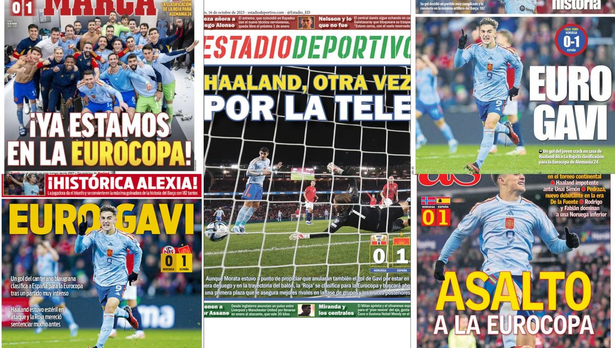 'Haaland, otra vez por la tele', 'Asalto a la Eurocopa', 'EuroGavi'... Así vienen las portadas
