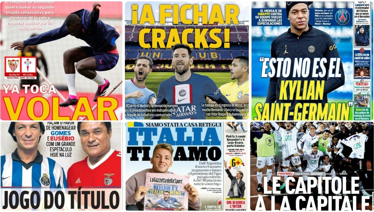 Alas en el Sevilla, goles para el Betis, Barça manirroto, Mbappé, título en juego... las portadas del viernes
