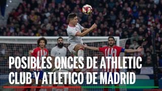 Alineaciones Athletic - Atlético de Madrid: Alineación posible de Athletic y Atlético de Madrid en semifinales de Copa del Rey