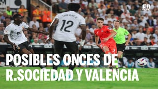 Alineaciones Real Sociedad - Valencia: Alineación posible de Real Sociedad y Valencia en el partido de hoy de LaLiga EA Sports