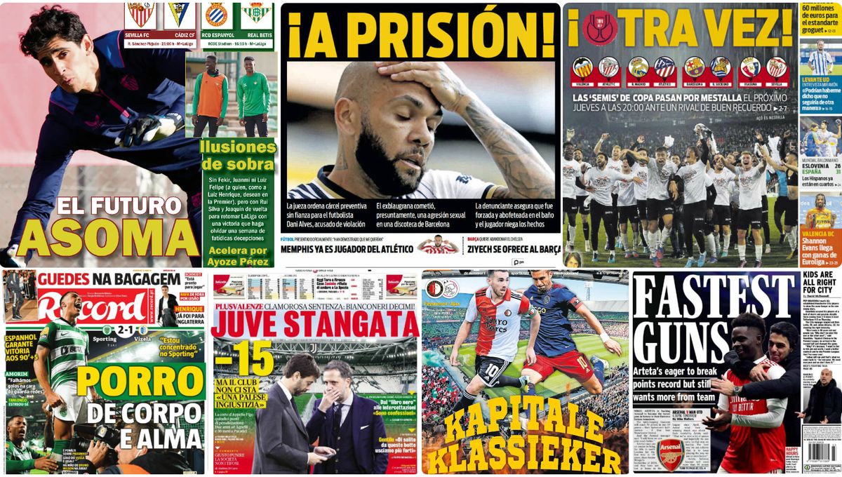Vuelve LaLiga, sorteo de Copa, Ayoze, Alves a la cárcel, -15 a la Juve... las portadas del sábado  