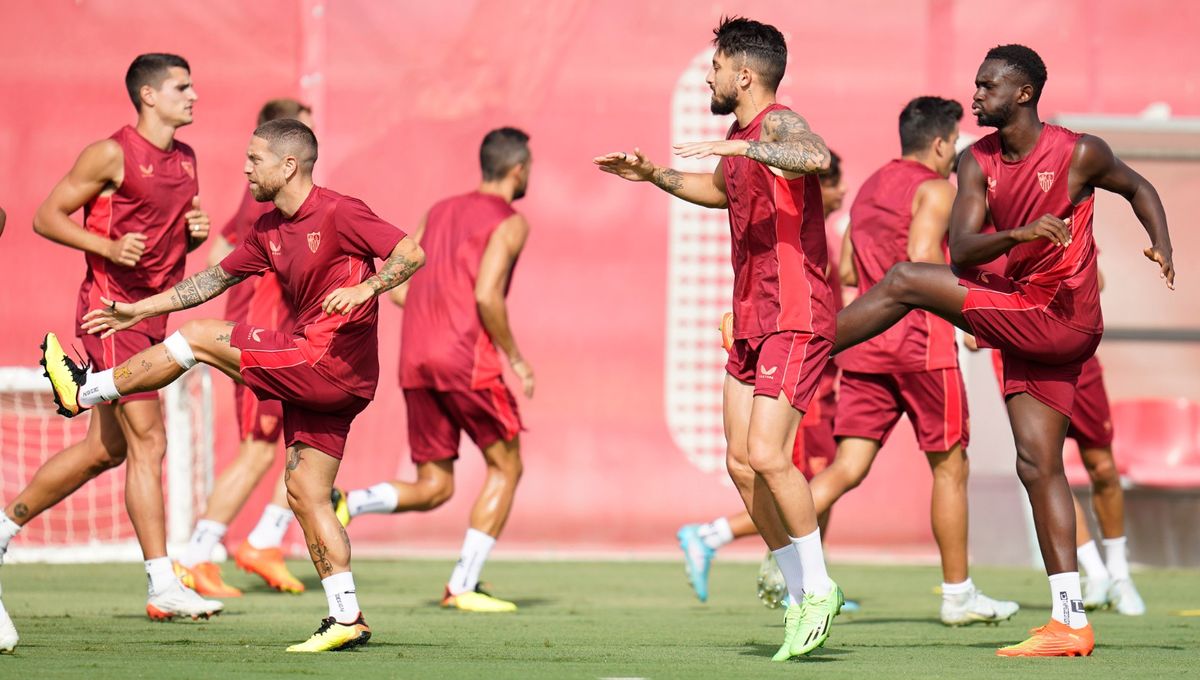 Reveladora noticia sobre Ocampos en el entrenamiento del Sevilla